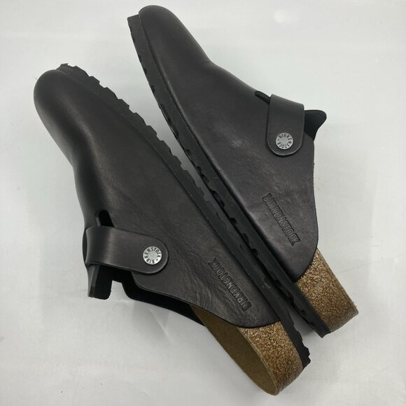 Birkenstock Boston Black Leather Clogs Mens EU 44/US 11 Slip On - Picture 9 of 9
